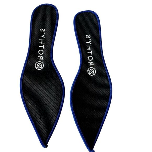 Rothy’s The Point Toe Yellow White Chevron Slip On Shoes Ballet Flats Knit  Sz 7 - Picture 12 of 15